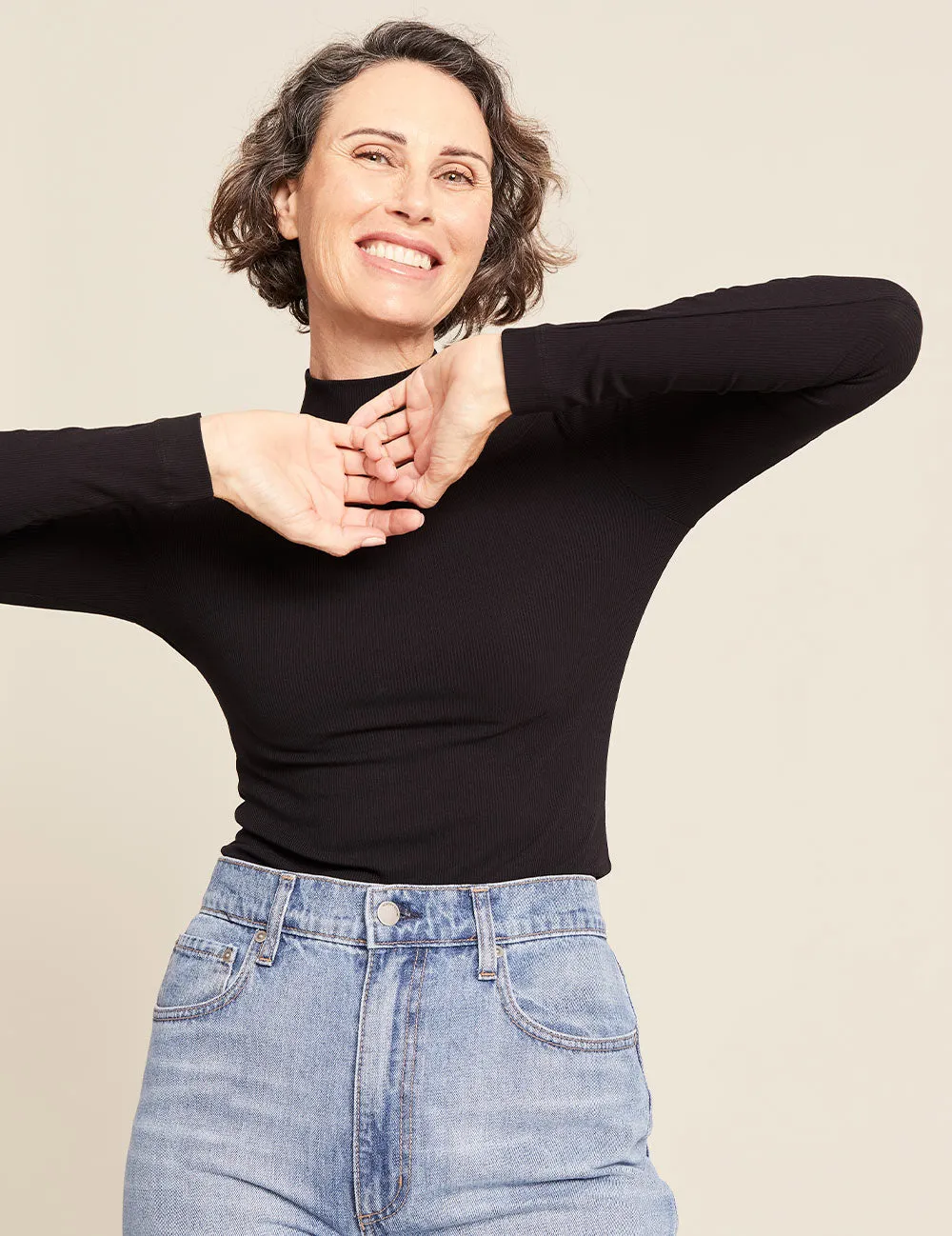 Women's Ribbed Turtleneck Top