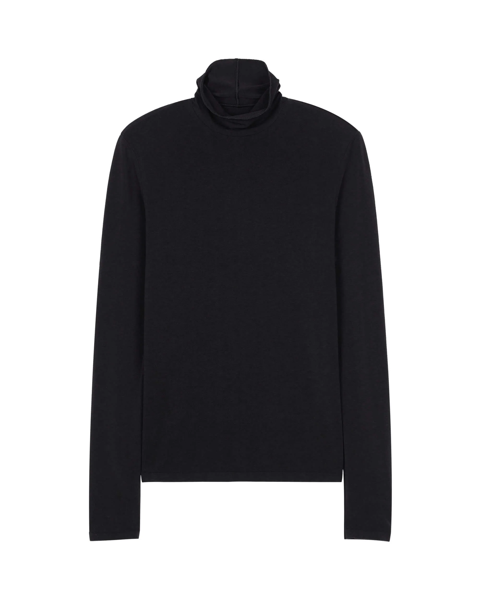 Wool Seamless Turtleneck Top