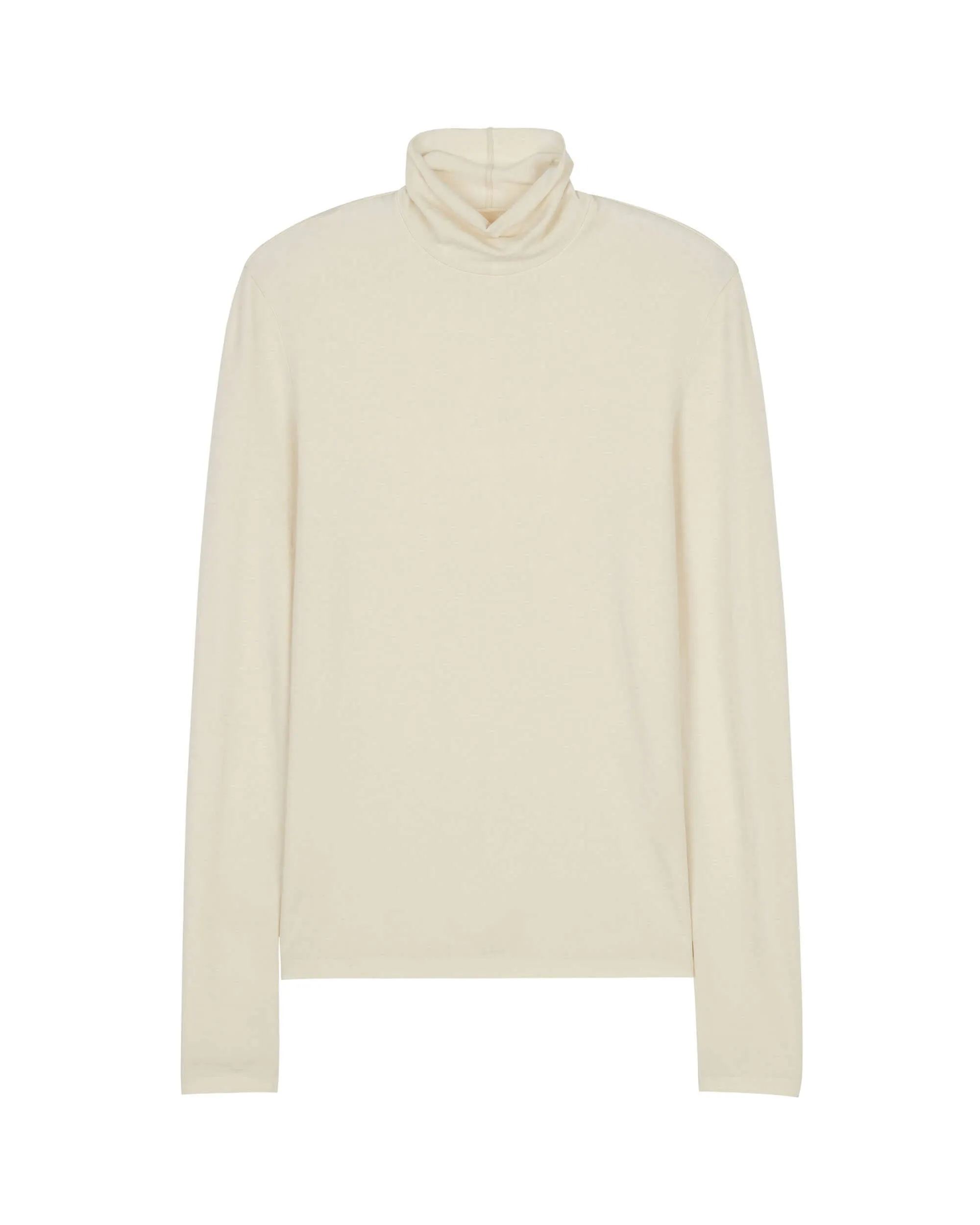 Wool Seamless Turtleneck Top