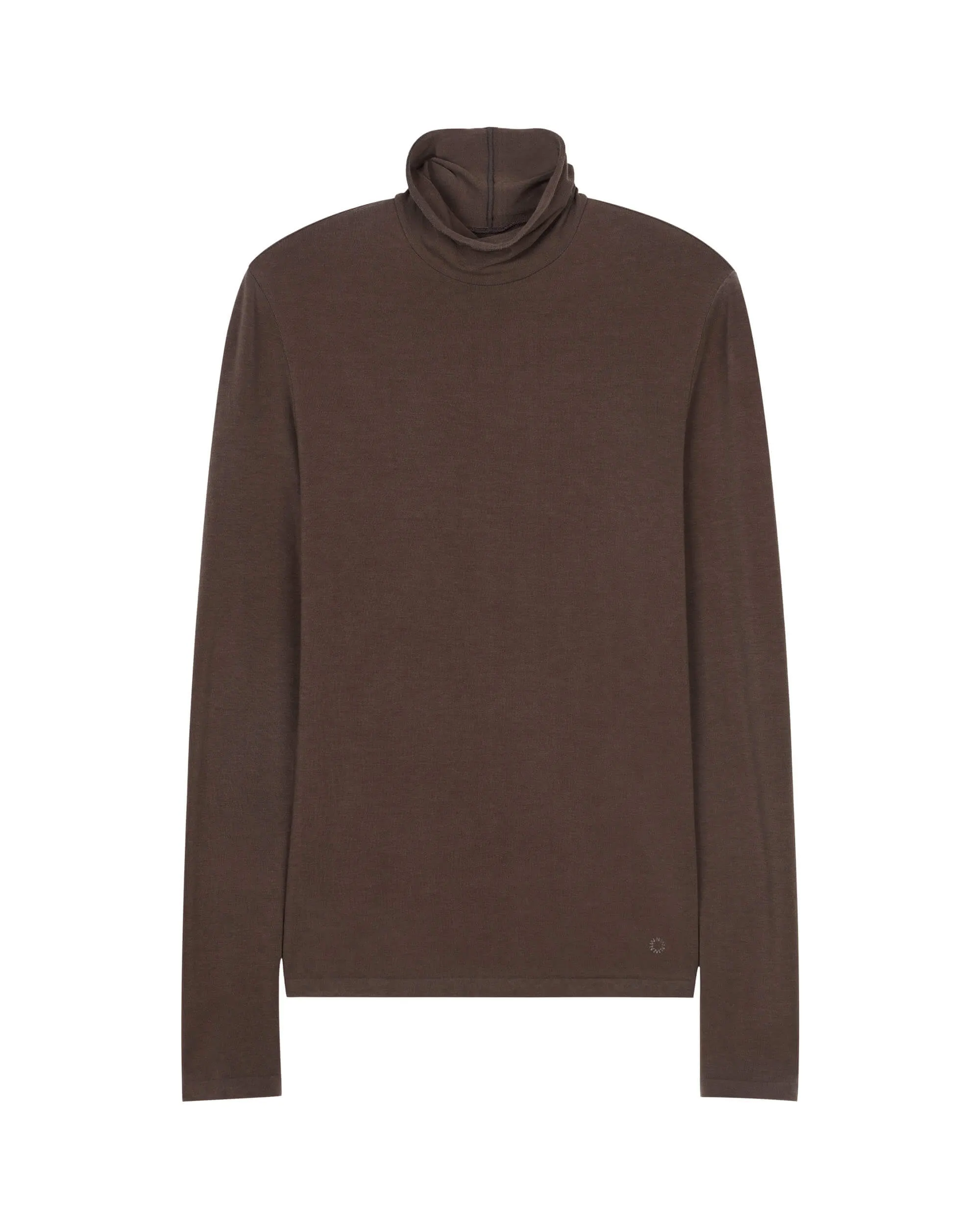 Wool Seamless Turtleneck Top
